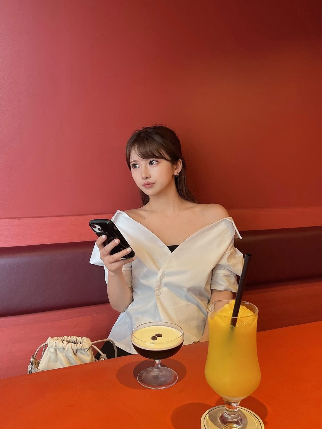 [ Influencer Recommend ]【即納】アシメオープンカラーシャツ