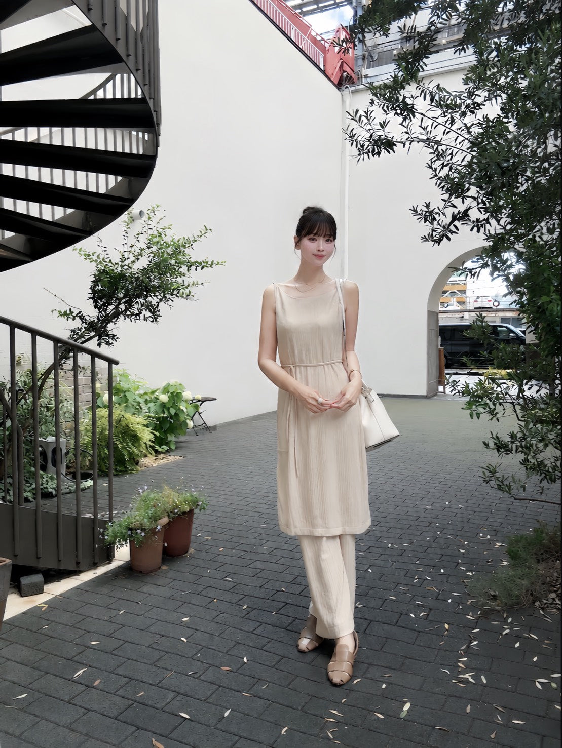 [ Influencer Recommend ]【即納】サイドスリットプリーツセットアップ