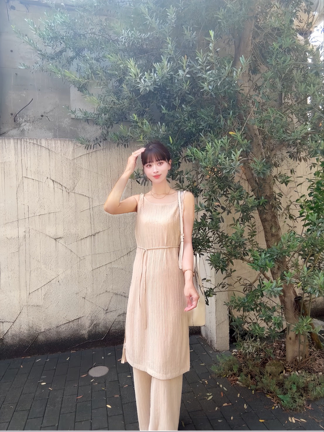 [ Influencer Recommend ]【即納】サイドスリットプリーツセットアップ