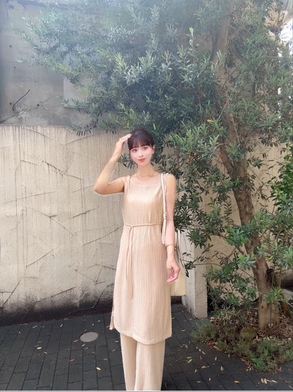 [ Influencer Recommend ]【即納】サイドスリットプリーツセットアップ