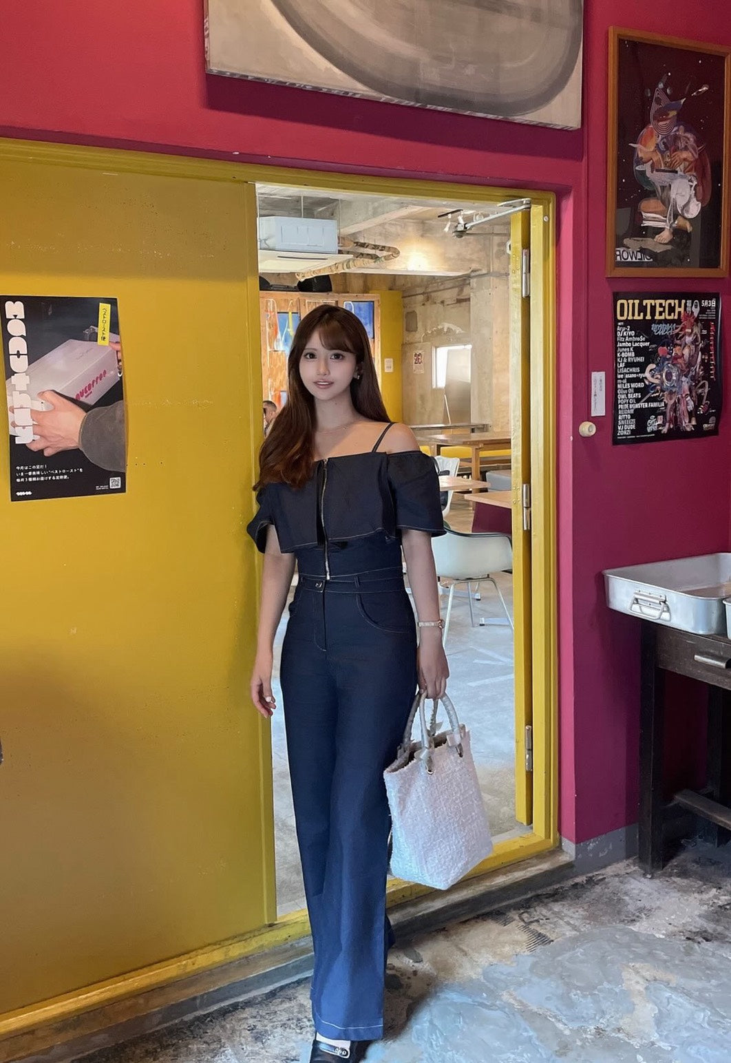 [ Influencer Recommend ]【即納】フリルキャミデニムセットアップ