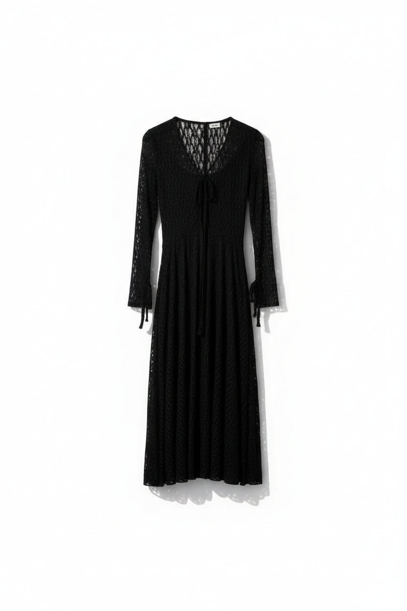 【即納】レースロングワンピース