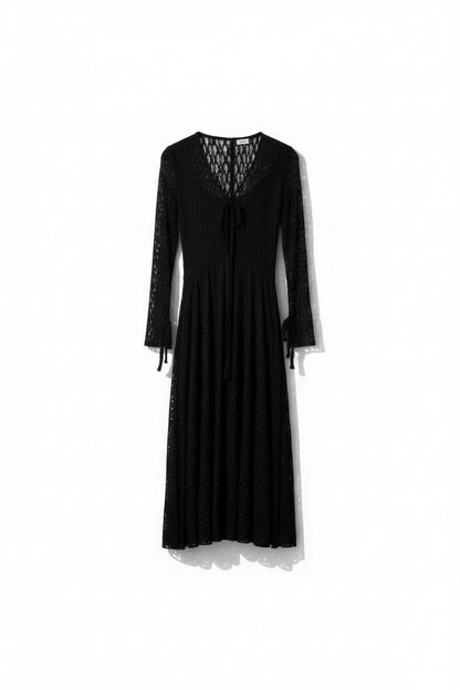 【即納】レースロングワンピース