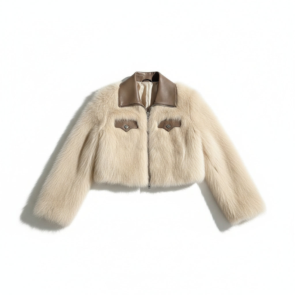 【即納 1/9(金)12:00～販売START】フェイクレザーカラーファージャケット