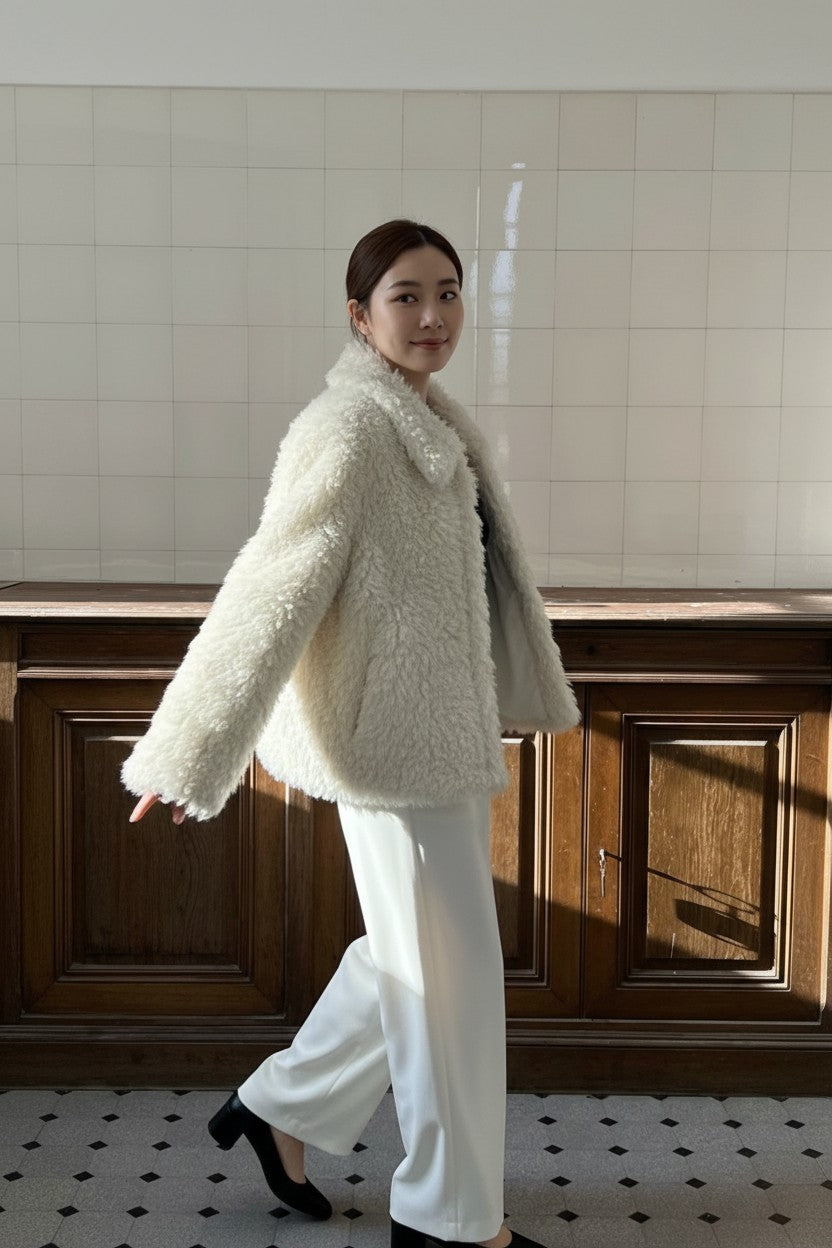 ショートフェイクファージャケット