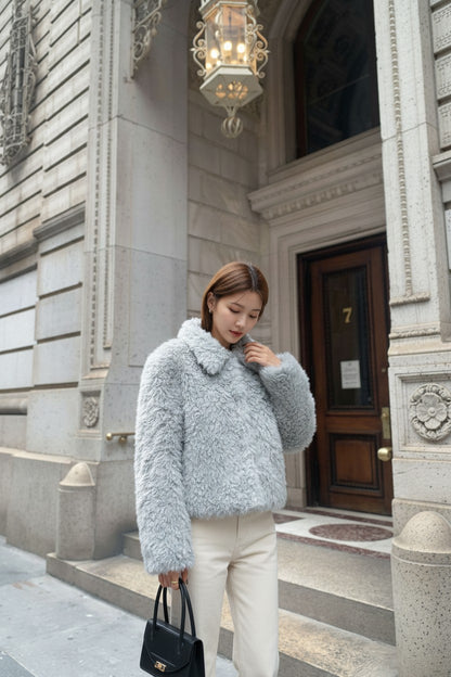 ショートフェイクファージャケット