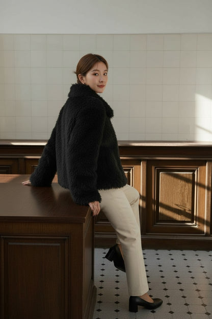 ショートフェイクファージャケット