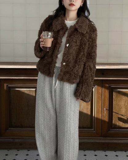 ショートフェイクファージャケット